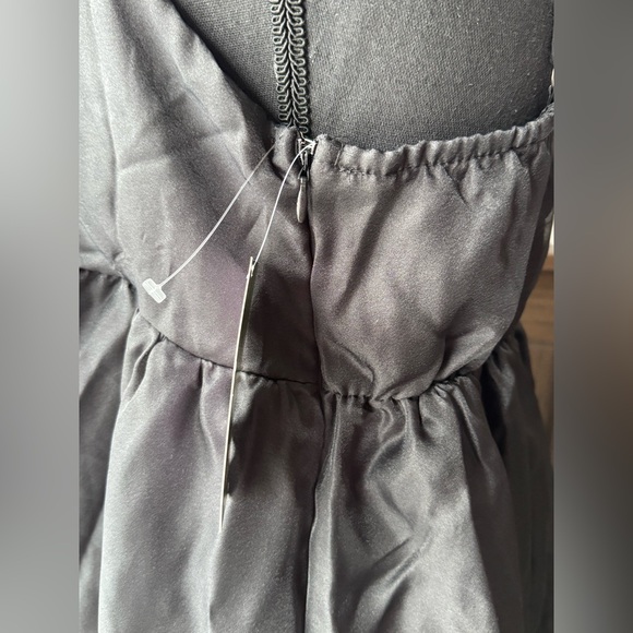 Wild Fable black adjustable strap ruffles babydoll dress size large. NWOT - Picture 2 of 6